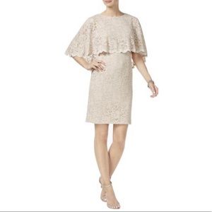 NEW WT ‼️Jessica Howard 14P Gold Lace Cape Dress